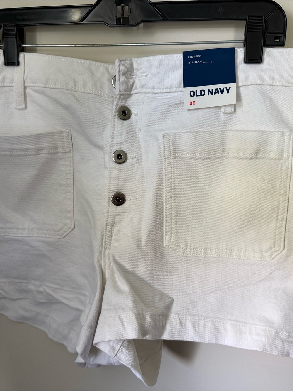 Old Navy White Women Button-Front Jean Shorts